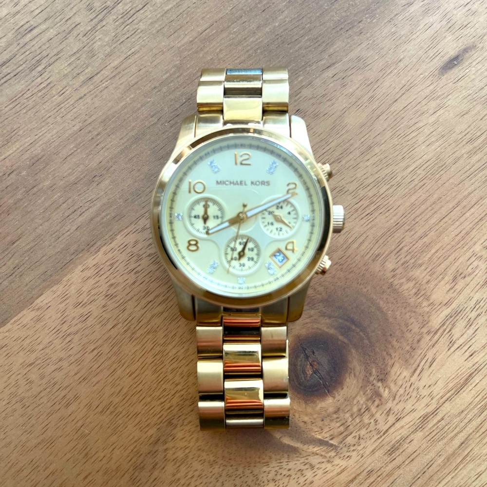 Michael Kors gold tone stainless steel watch